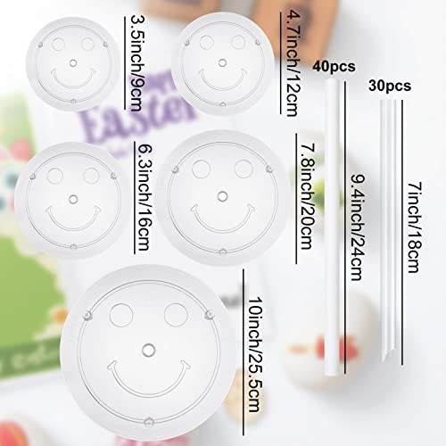 80 Pcs Plastic Cake Dowel Rods Set with 10 Separator Plates for Tiered Cakes gallery