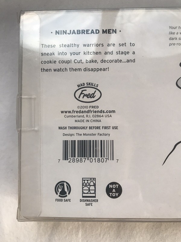 Ninja Bread Men Fred cookie Cutters Pack of 3 New gallery