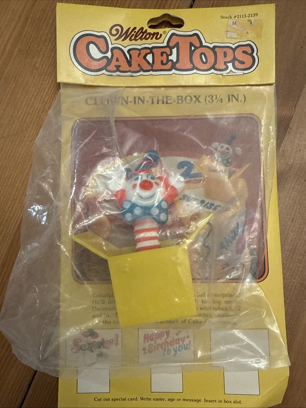 Wilton “ Clown In The Box “cake topper Never Opened