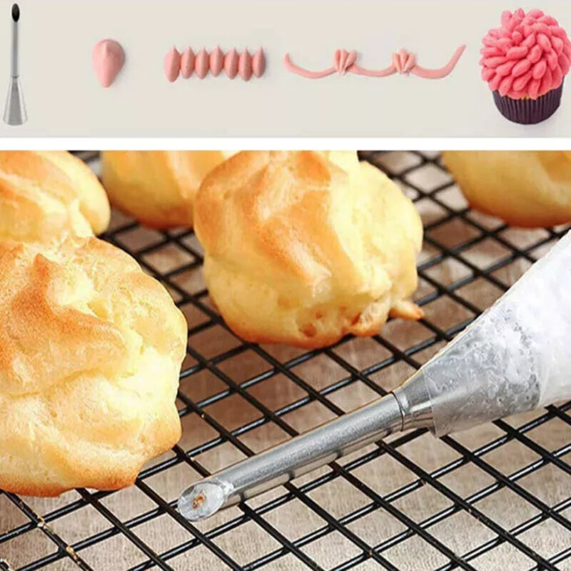 Cream Puff Nozzles Cupcake Filling Tube Pastry Syringe Cream Piping