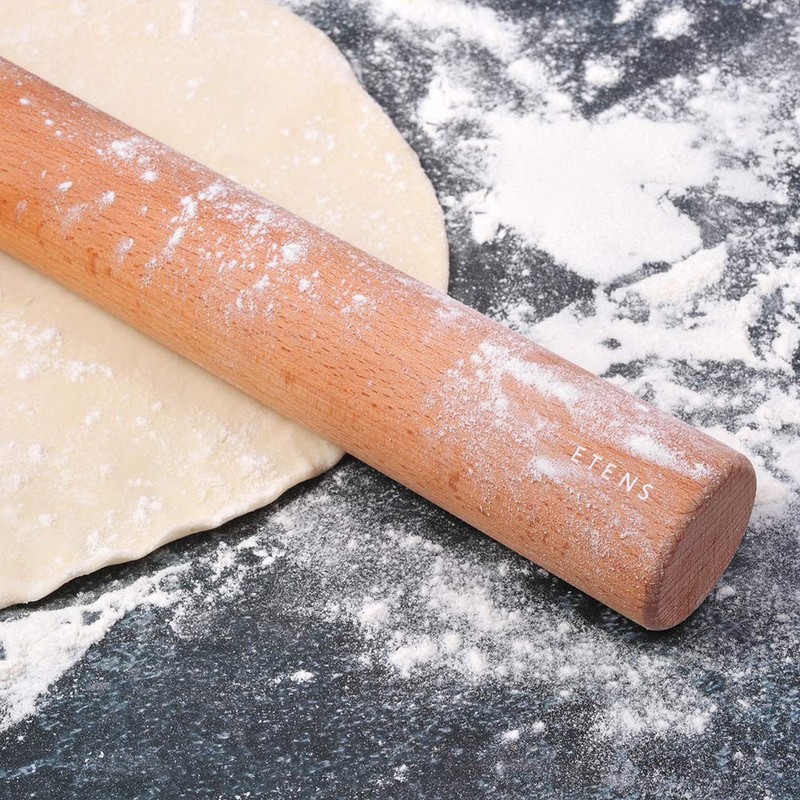 Rolling Pin 17.3 Inch Professional Dowel Wood Baking Pasta Pizza Straight gallery