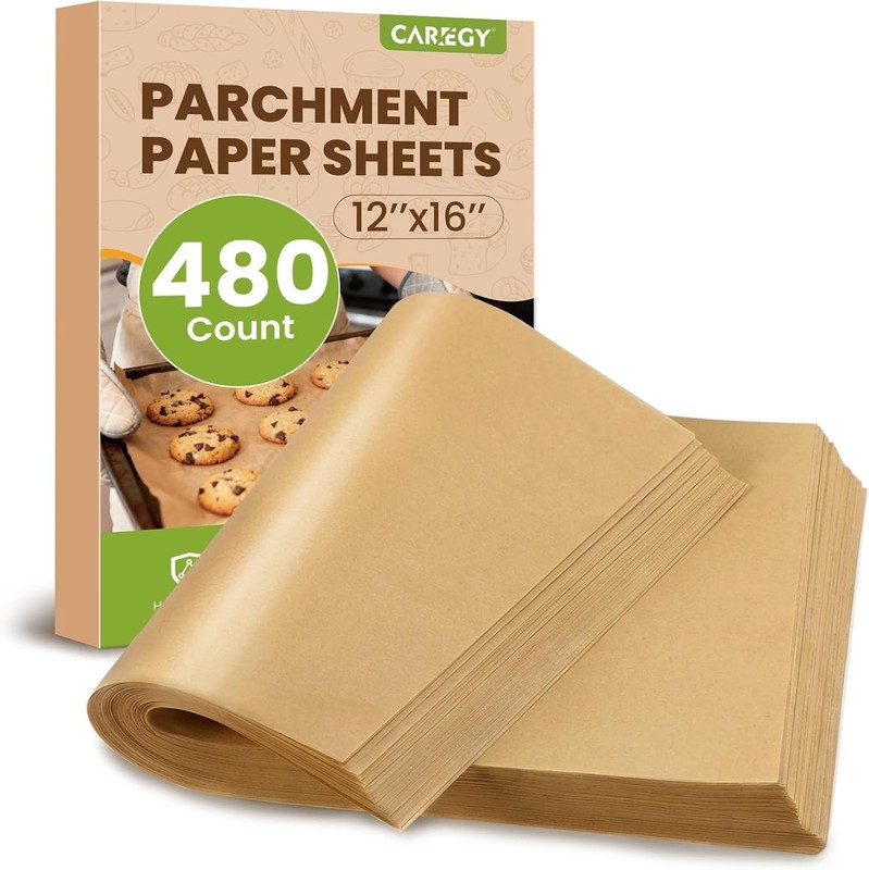 480Pcs Unbleached Parchment Paper Sheets, 12 x 16 Inch,Precut