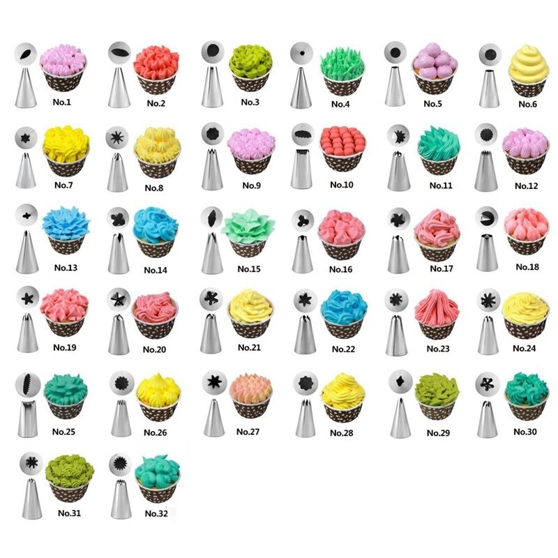 42pcs DIY Cake Decorating Tools Tip Kit Baking Nozzles Icing Piping Supplies Set gallery