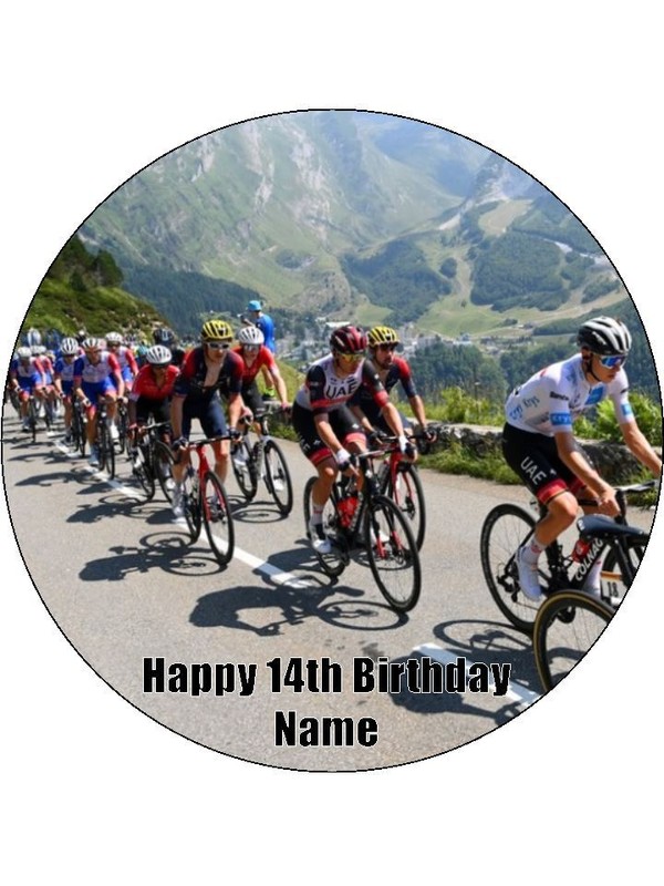 Cycling Road Racing Edible Cake Topper Icing Birthday Cake Decorations (3 Sizes)