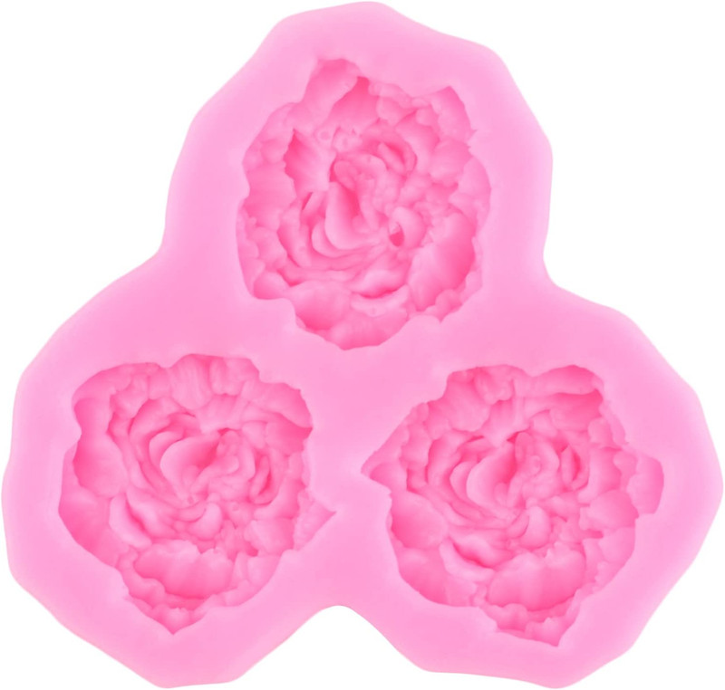 Peony Flower Fondant Molds Rose Flower Silicone Mold for Cake Decorating Cupcake gallery