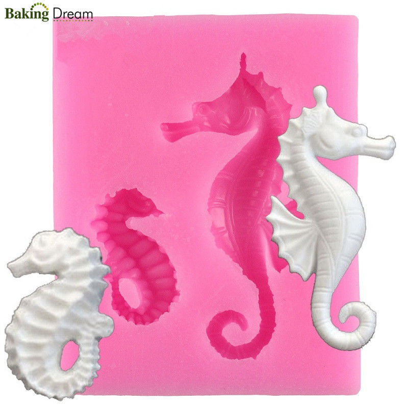 Silicone Sea Horse Fondant Mould Cake Decor Gumpaste Sugarcraft Mold