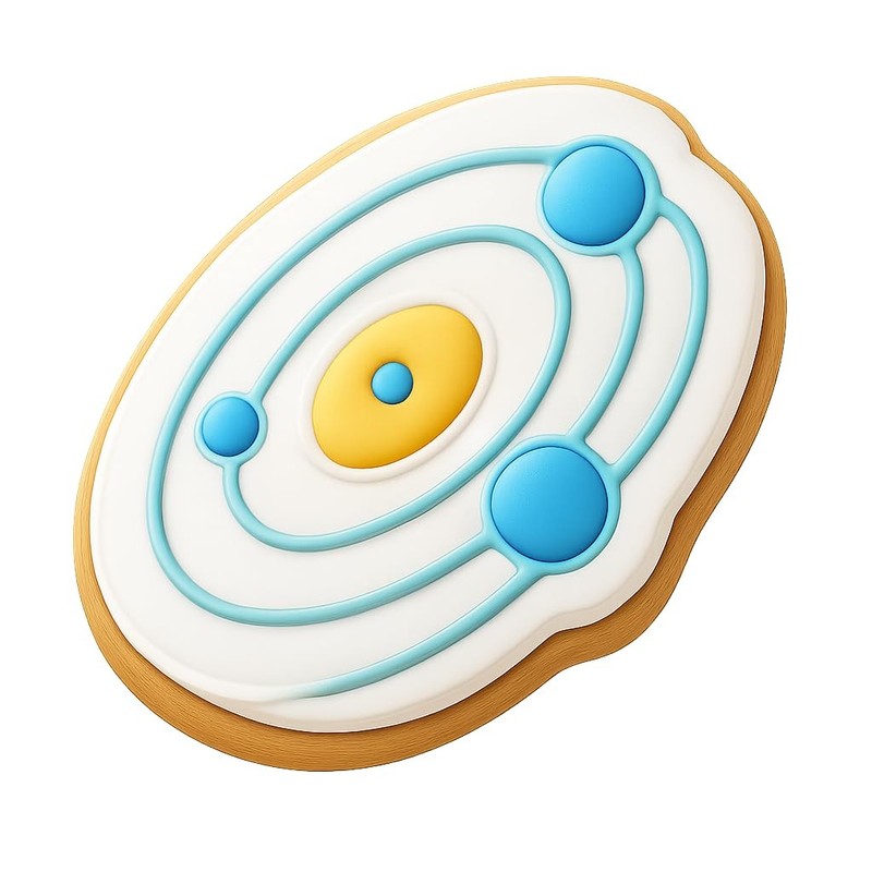 Protoplanetary Disc Planets Cookie Cutter & Stamp, Fondant & Clay - 4x3 gallery