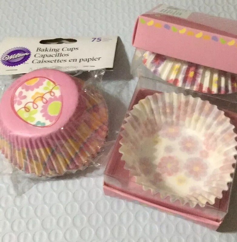 Easter Spring Garden 75 ct. Baking Cups from Wilton, 20 ct. Flowers Baking Cups