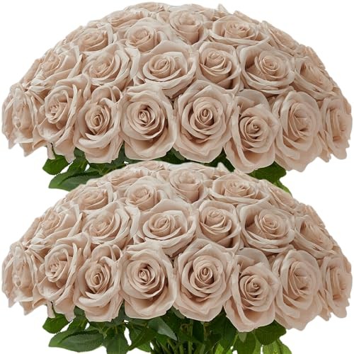 Pcs Nude Roses Artificial Flowers Artificial Silk Roses Bulk,Fake 50 50pcs Nude gallery
