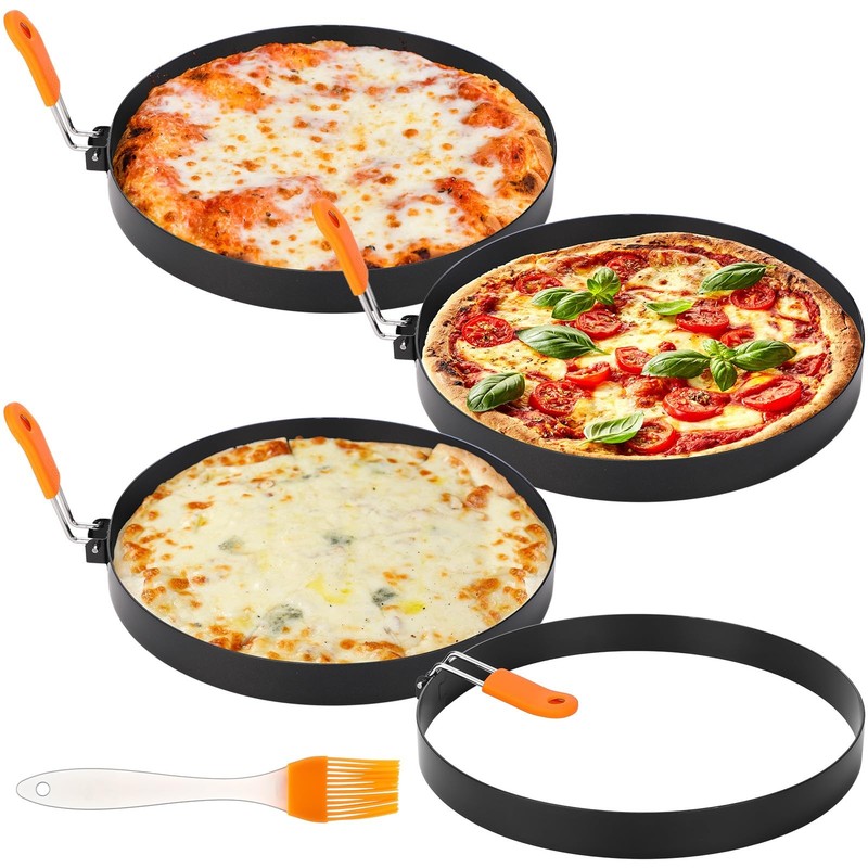 Large 4 Packs 8 Inch Omelette Rings for Griddle Stainless Steel Nonstick Panc…