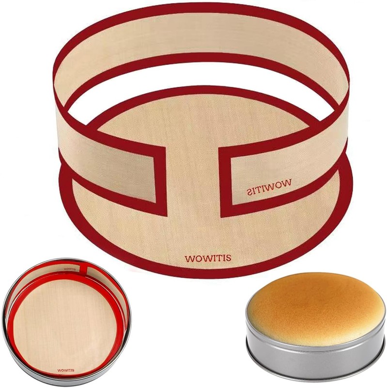 2 Packs Silicone Baking Mat for Springform Pan 9″,Reusable Baking Mat Prevent