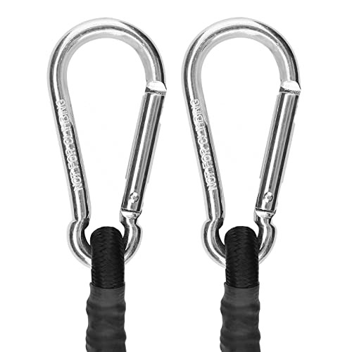 4 Inch Black Bungee Cords with Carabiner HooksPcs 24 inch 2 gallery