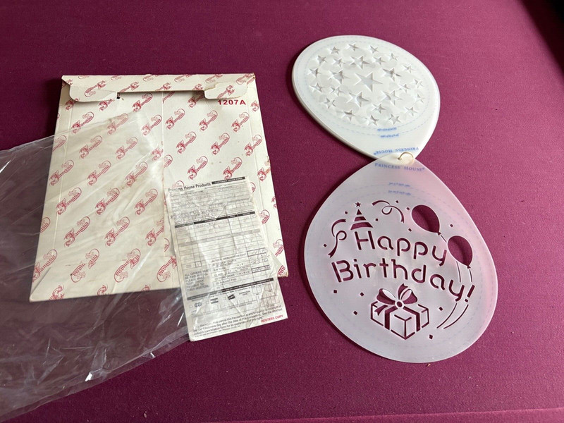 Excellent Princess House Exclusive Fantasia 6 Pc Stencil Set # 1207 A