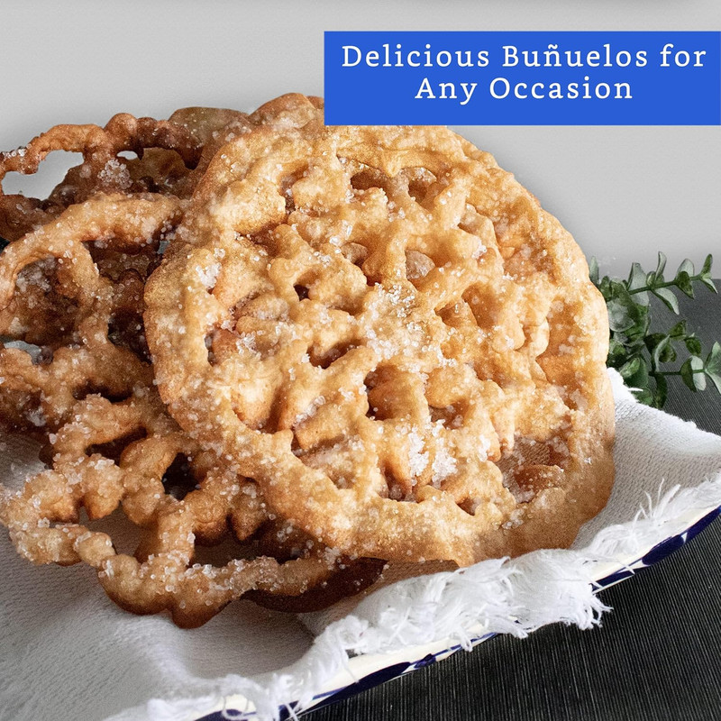 5.7" Bunuelos Mold Rosette Iron Flower Fry Mold Cast Aluminum Handle gallery