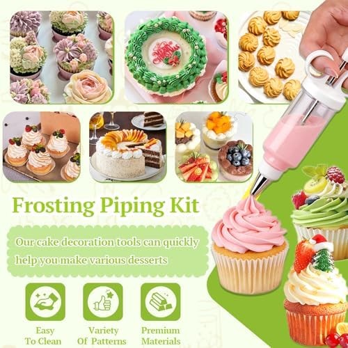 Cake decorating gun piping tips kit gallery