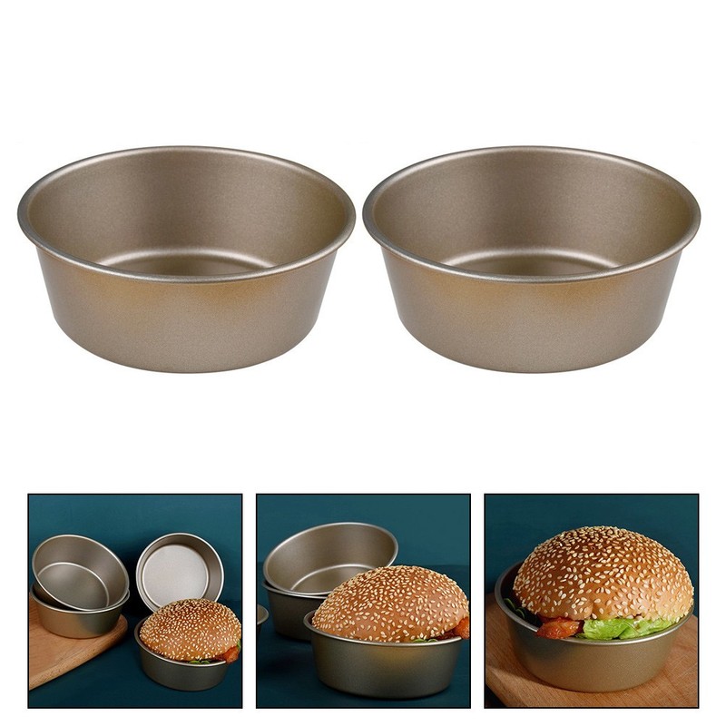 2PCS Burger Mold Non-stick Round Cheese Cupcake Household Baking Tool gallery