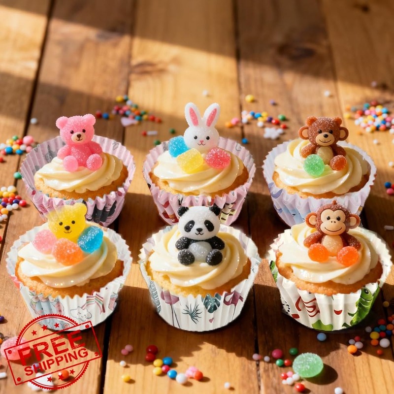 Kiopdse Cupcake Liners Pink Pig 100pcs gallery
