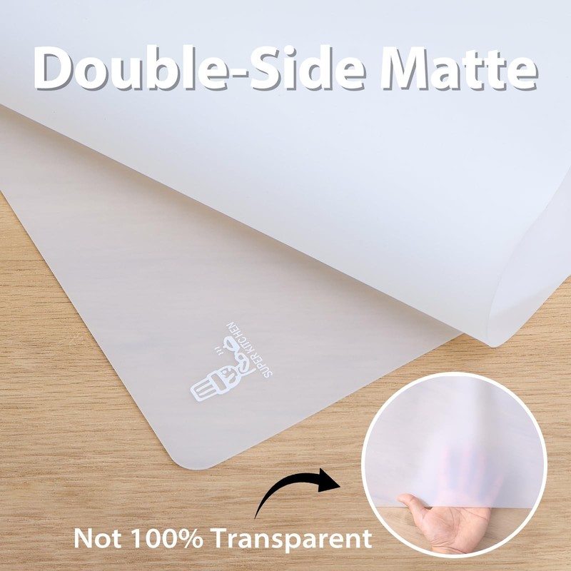 Thick Silicone Counter Mat Large 23.4"by15.6", Heat 23.4"L x 15.6"W, Clear gallery