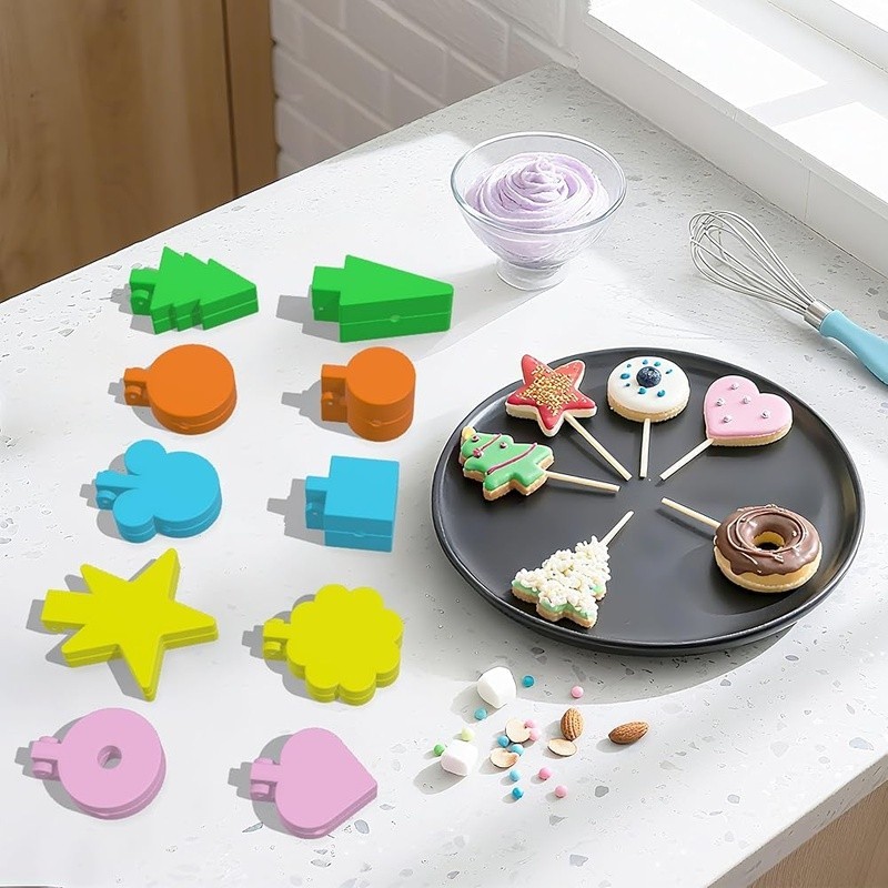 Cake Pop Molds Set 10 Unique Shapes Durable Plastic Baking Tools Desserts New gallery