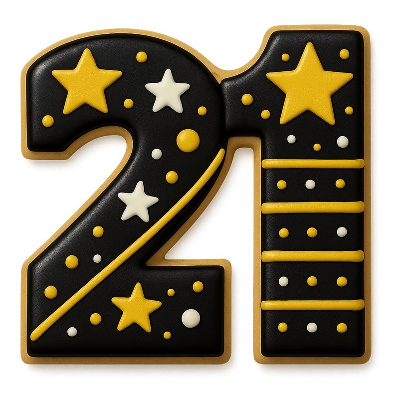Number 21 Cookie Cutter - 3.3x3.2 Inches, Birthday Celebration (Random Color) gallery