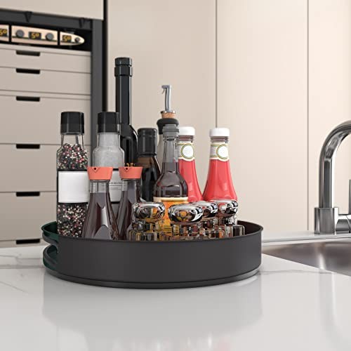 Lazy Susan Stainless Steel Spice Rack Turntable for Pantry Cabinet - gallery