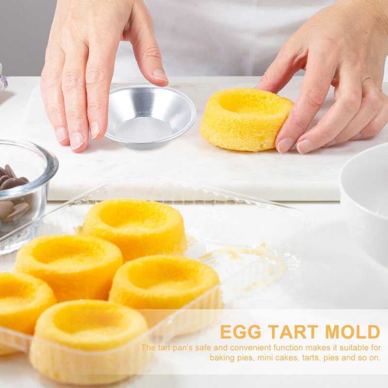 25 Pcs quiche moulds aluminum alloy tart pan Quiche Moulds Egg Tart Pans for gallery