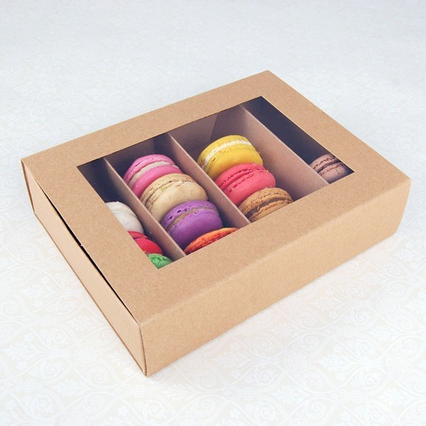 25 Sets of Kraft Brown Macaron Boxes for 24 Macarons ($3.60 Per Set) gallery