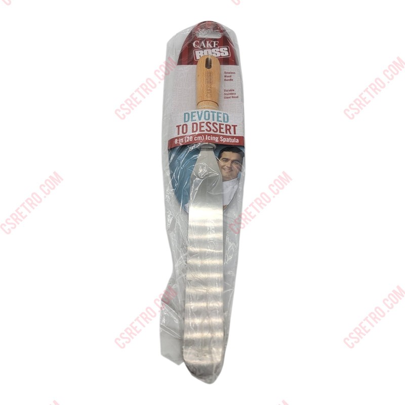 TLC Cake Boss Wood 8'' Offset Icing Spatula Knife Spreader Stainless Steel - NEW gallery