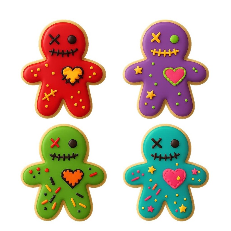 Unique Gingerbread Man Cookie Cutter & Stamp - 4x3.2" Halloween Baking Tool gallery