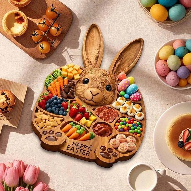 Great Gift Easy To Clean 14" X 14" Wooden Serving Board gallery