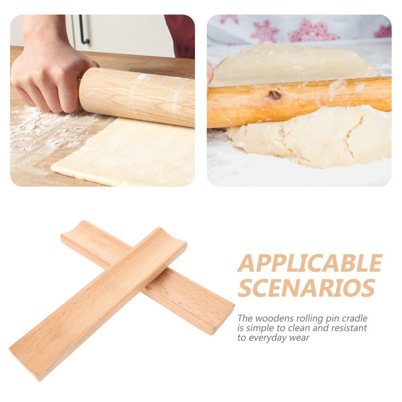 2 Pcs Rolling Pin Base Kitchen Roller Holder Pastry Display Rack gallery