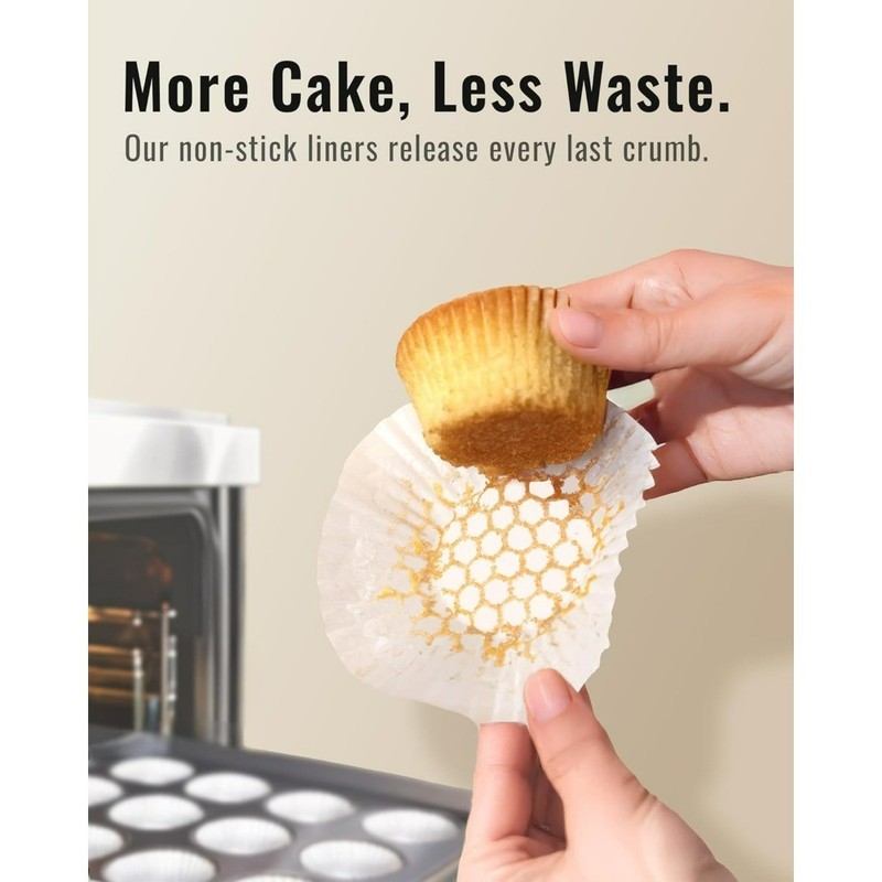 Standard White Cupcake Liners Baking Natural Muffin Liners Non-Stick Non-Slip gallery