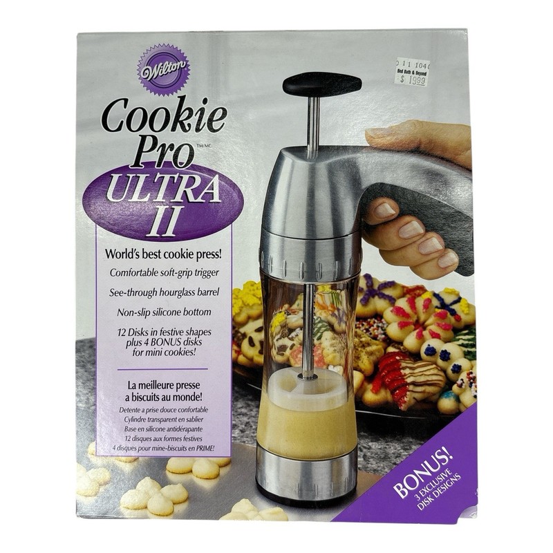 Wilton Cookie Pro Ultra II Cookie Press Complete Set 19 Disks Spritz Cooky