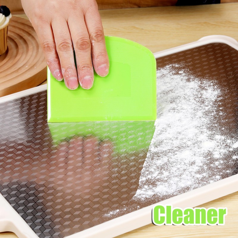 4 Pcs Dough Scraper，Bench Scraper,Multifunctional Kitchen Scraper Tool,for Br... gallery