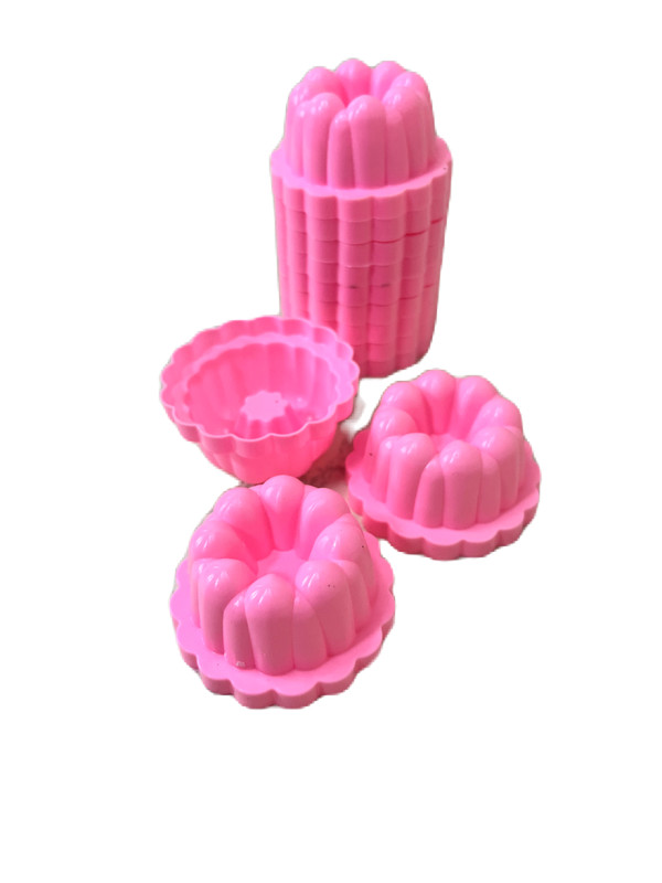 Pink Jelly & Pudding Molds – 12pcs Plastic Dessert Moulds for Agar, Flan,Caramel gallery
