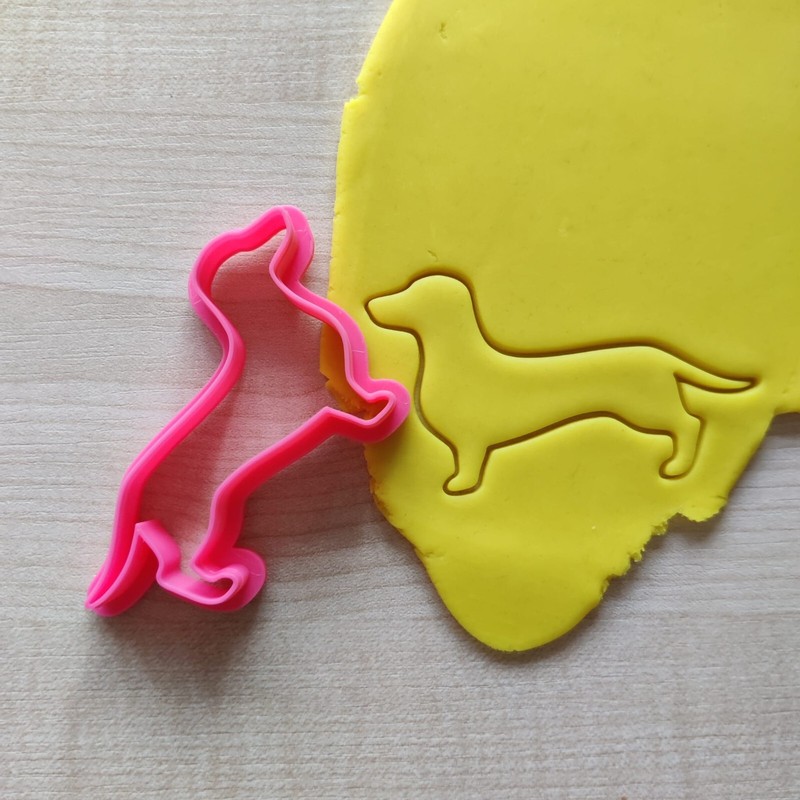 Dachshund Cookie Cutter, Wiener Dog Breed, Teckel Sausage Fondant Dough Biscuit