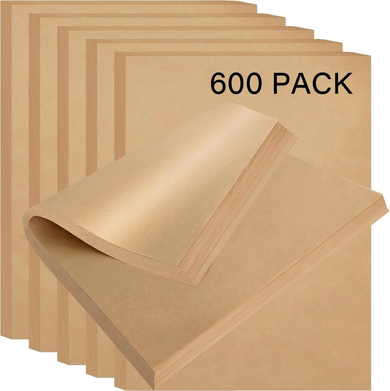 600 Pieces Parchment Paper Sheets 12″x 16″ Unbleached Baking Paper Sheets