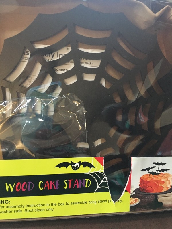 Halloween WEB Wood CAKE STAND New gallery