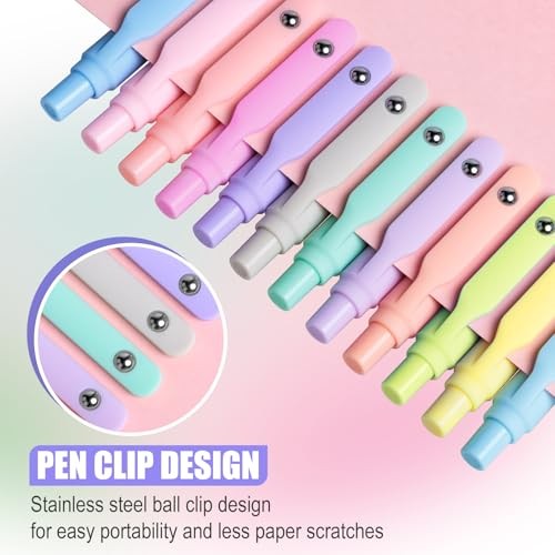 Gel Pens, 12 Pcs 0.5mm Fine Point Aesthetic Pens, Quick Dry No 0.5mm Black Ink gallery