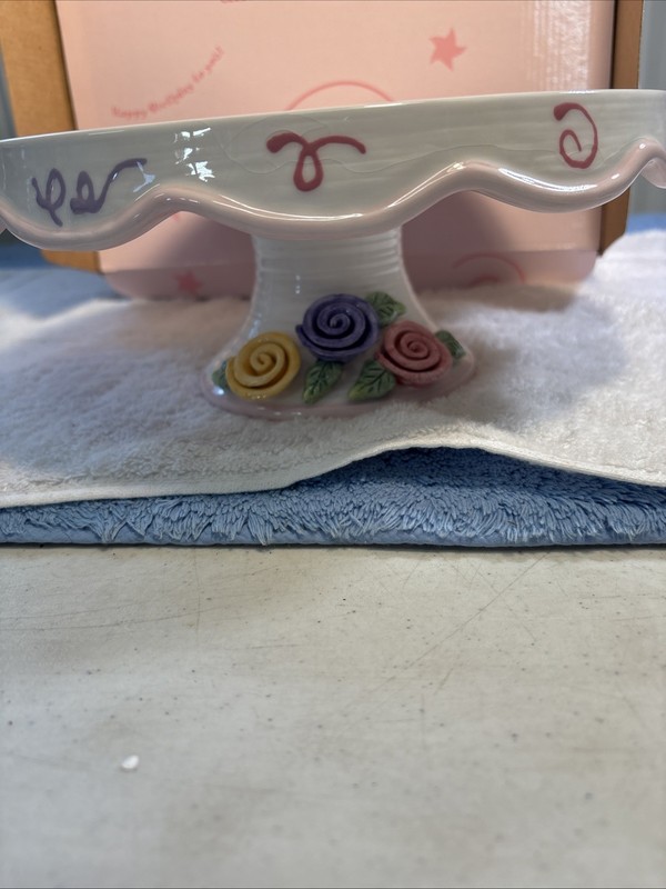 Celebration Pedestal Cake Plate 2005 Presidents Club Birthday Collection gallery