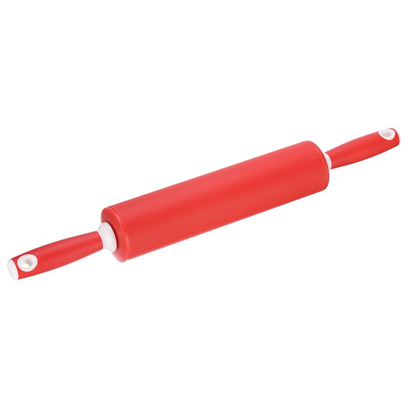 Silicone Rolling Pins for Baking 52cm x 6.5cm Red gallery