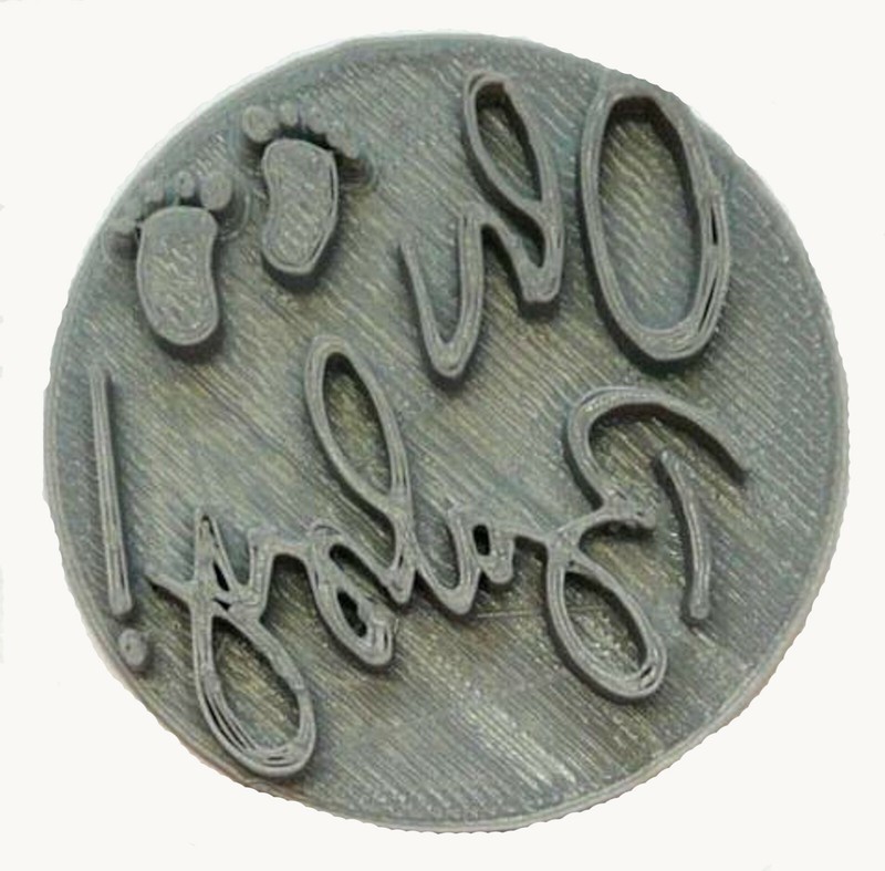 OH BABY WORDS WITH FEET SCRIPT FONT COOKIE STAMP EMBOSSER USA PR4004