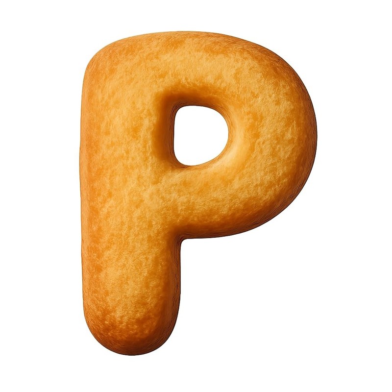Bubble Style Letter 4″ Capital P Cookie Cutter & Stamp, Fondant & Clay – 3.2×4″