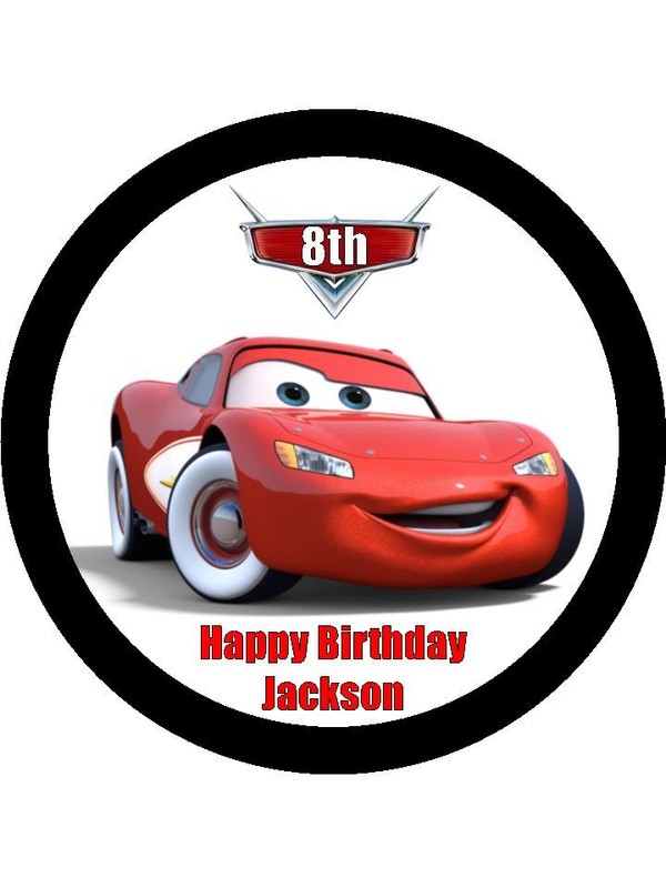 Cars Lightning McQueen Edible Cake Topper Icing Cake Decoration (4 Designs) gallery