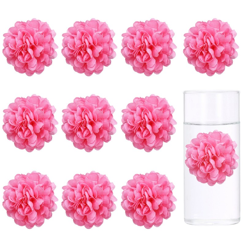 12Pcs 2″x2″ Floating Flowers for Centerpieces, Pink