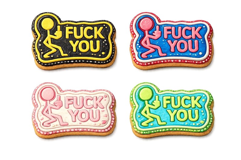 Middle Finger Cuss Word Cookie Cutter & Stamp – 4×3.5″ Fun Baking Design