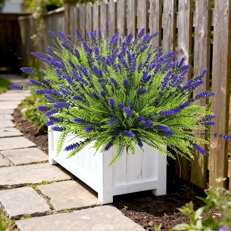 Thinktral 17.8 Tall Artificial Faux Plants Flowers For Outdoor Spring Summer gallery