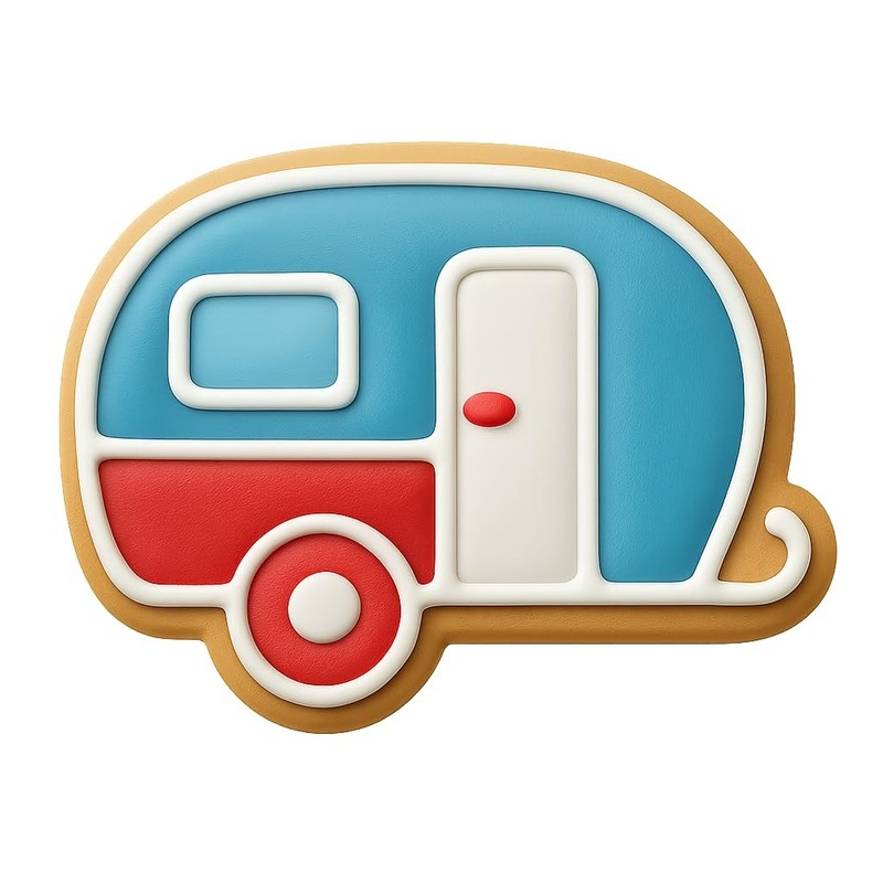 Vintage Trailer Cookie Cutter & Stamp, Fondant & Clay - 4x3 gallery