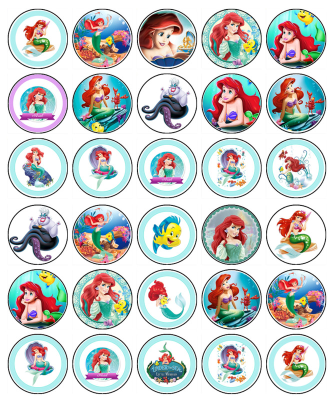 Little Mermaid Ariel Cake Topper Edible Wafer Birthday Cake Decoration (3 Sizes) gallery