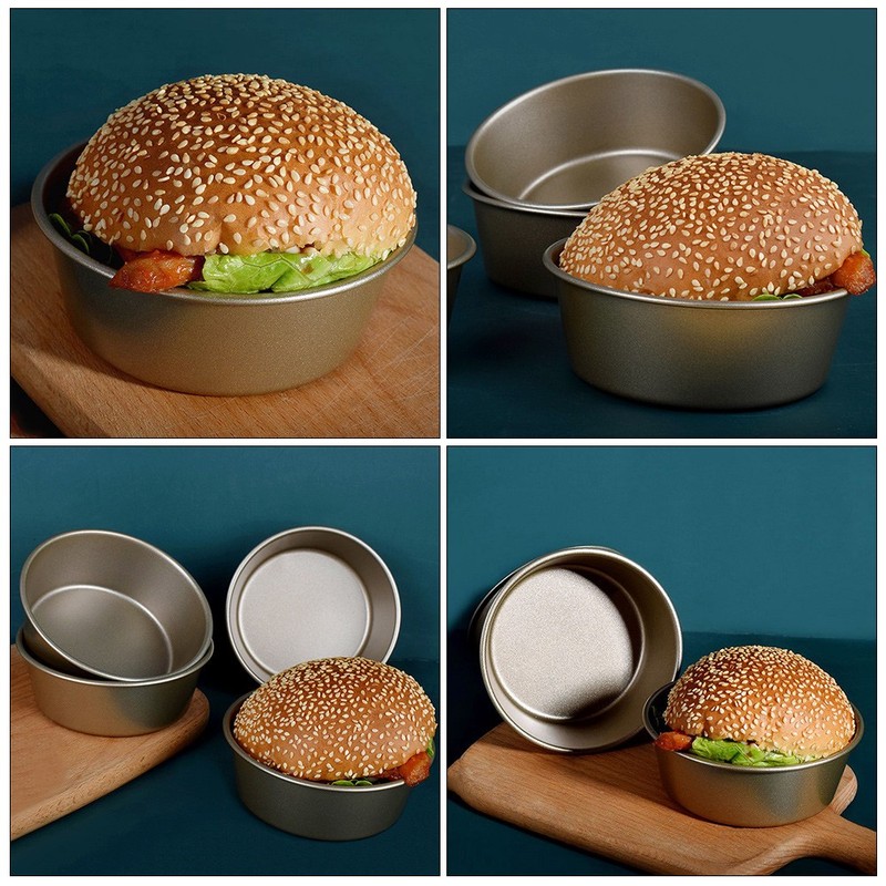 2PCS Burger Mold Non-stick Round Cheese Cupcake Household Baking Tool